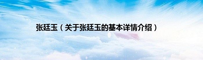 张廷玉（关于张廷玉的基本详情介绍）