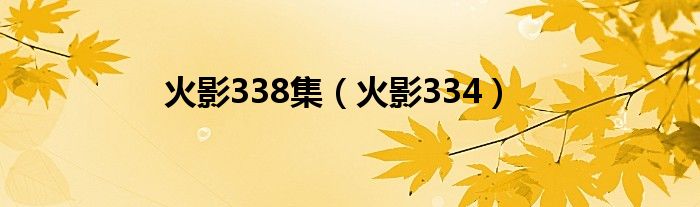 火影338集（火影334）