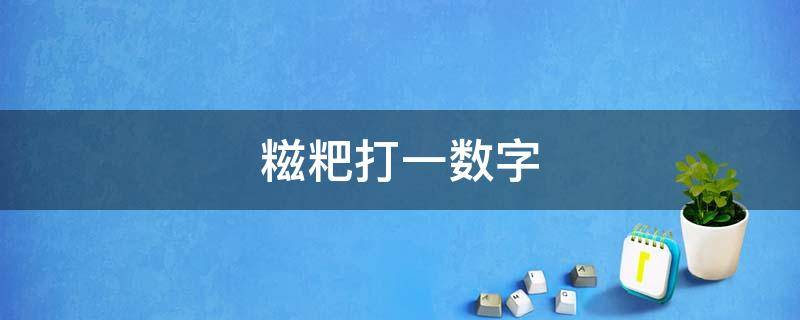 糍粑打一数字