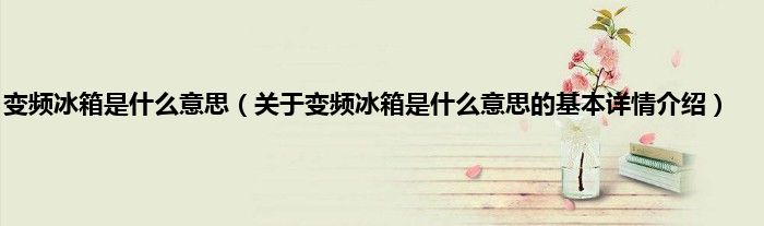 变频冰箱是什么意思（关于变频冰箱是什么意思的基本详情介绍）