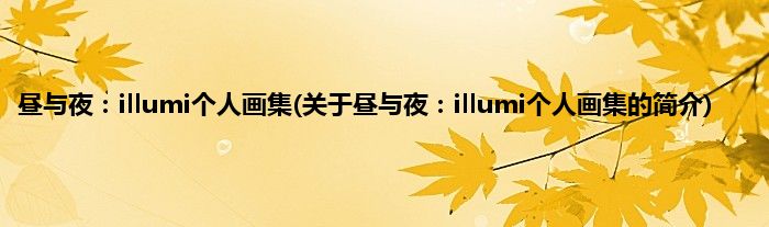 昼与夜：illumi个人画集(关于昼与夜：illumi个人画集的简介)